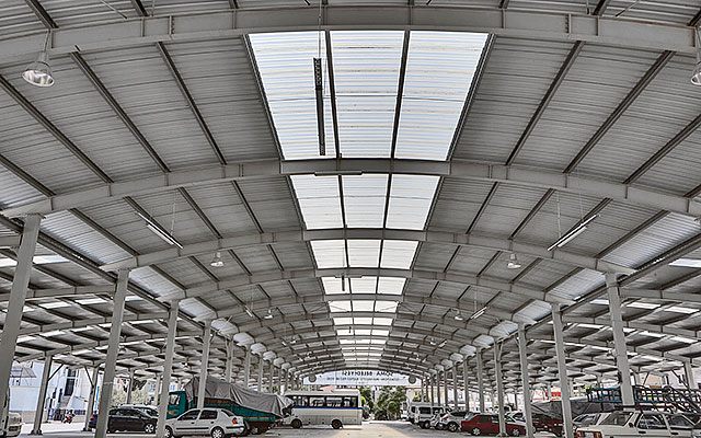 Fibropan FRP GRP market roof Soma